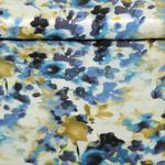 Viskose-Satin - Digitaldruck Aquarell Blau