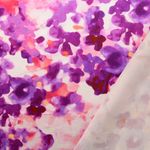 Wiskoza satyna - nadruk cyfrowy akwarela fiolet