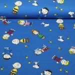 Jersey - Digitaldruck Peanuts Blau