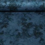 Romanit-Jersey - Vintage Blumen Petrol