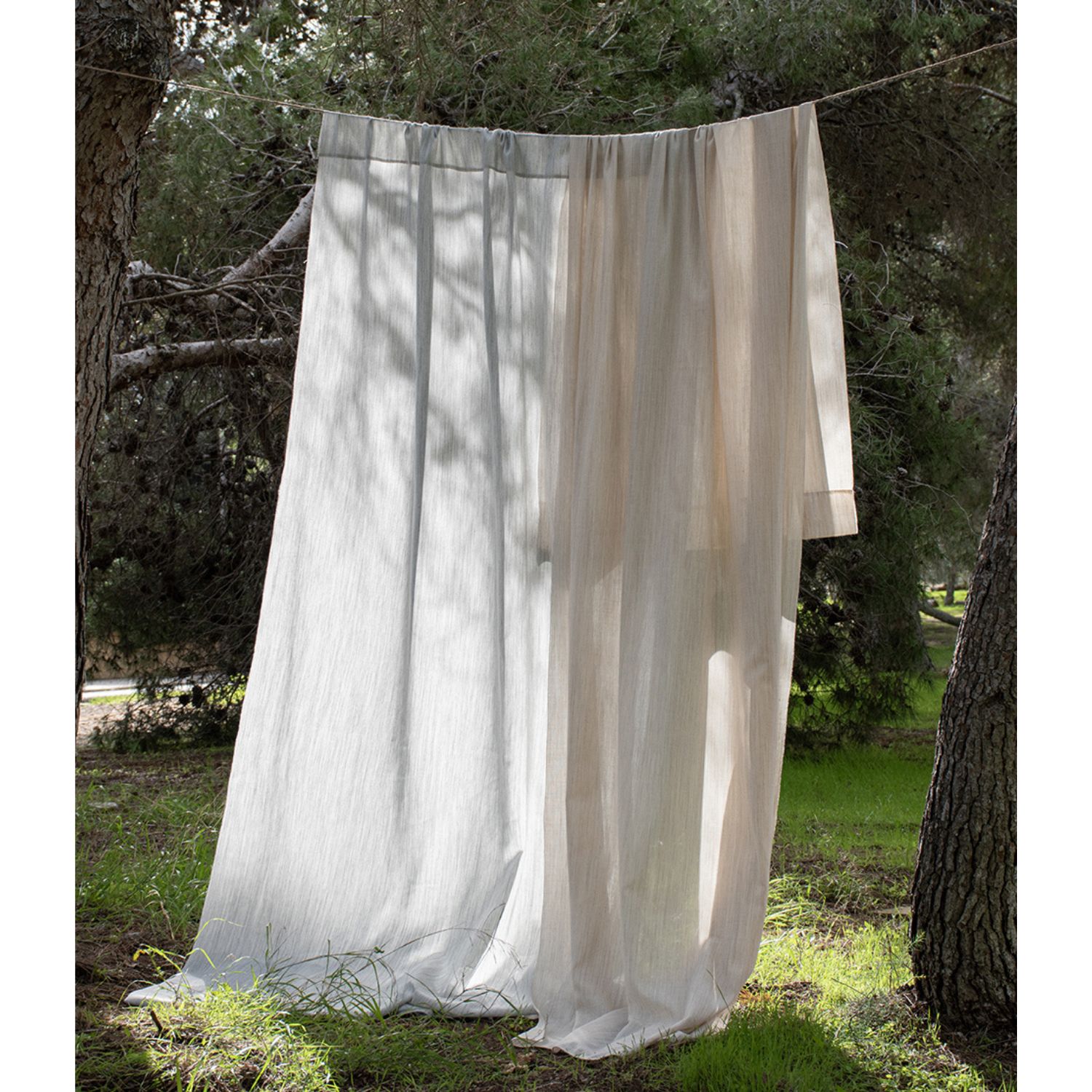 Vorhangstoff - Gardine Extrabreit 330cm Breite Geflammt Champagner-1 Vorhangstoff - Gardine Extrabreit 330cm Breite Geflammt Champagner-1