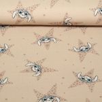 Jersey - Digitaldruck Lilo & Stitch Sterne Braun