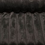 Schweres Kunstfell - Streifen Anthrazit