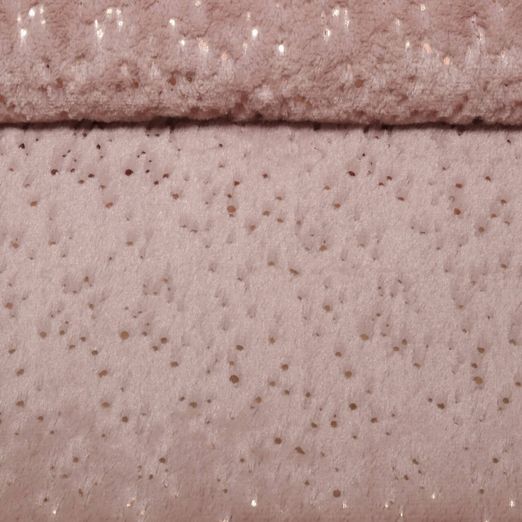 Kunstfell - Foliendruck Bronze Altrosa