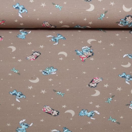 Jersey - Digitaldruck Lilo & Stitch Monde Braun