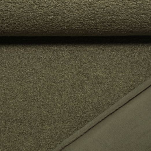 Teddyfleece - Boucle Doubleface Uni Dunkelgrün