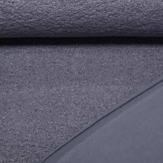 Teddyfleece - Boucle Doubleface Uni Jeansblau