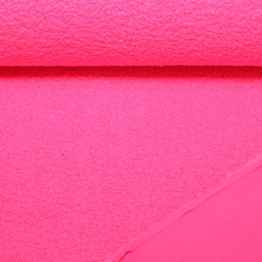 Teddyfleece - Boucle Doubleface Uni Pink Neon