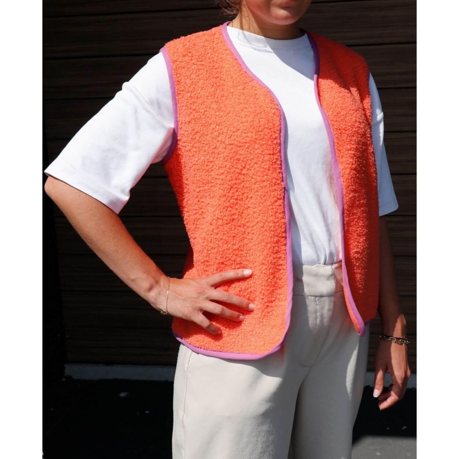 Teddyfleece - Boucle Doubleface Uni Orange-1 Teddyfleece - Boucle Doubleface Uni Orange-1