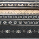 Sommersweat - French Terry Norwegermuster Blau Angeraut