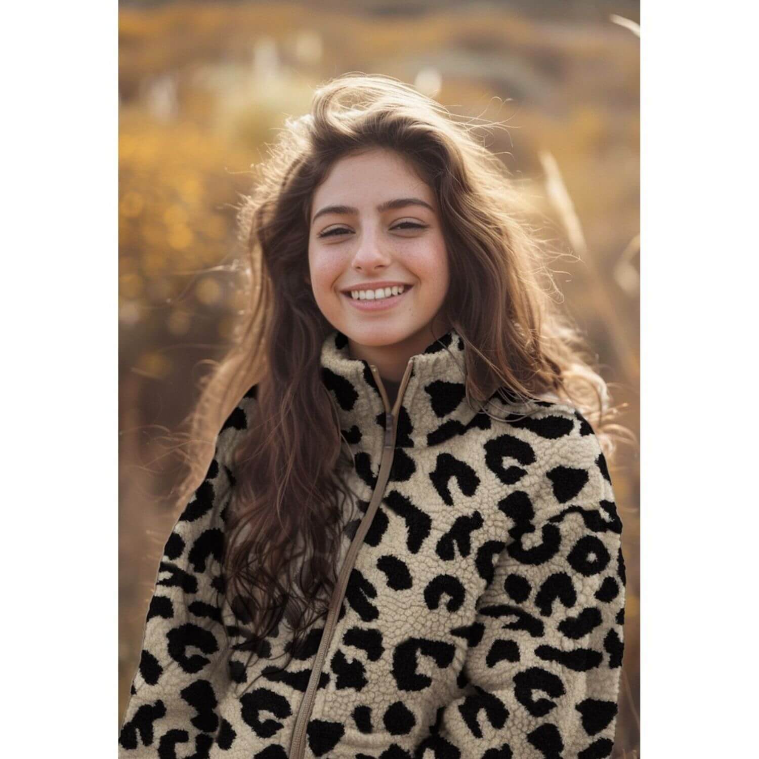 Teddyfleece - Leo Beige Schwarz-1 Teddyfleece - Leo Beige Schwarz-1