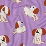 Softsweat – Wesołe psy na liliowym, szczotkowanym