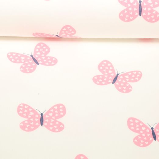 Jogging - Schmetterlinge Ecru Angeraut