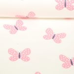 Jogging - Schmetterlinge auf Ecru Angraut