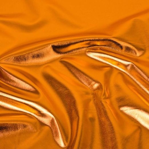 Tissu déguisement - Jersey foil Lamé Uni Orange Tissu déguisement - Jersey foil Lamé Uni Orange