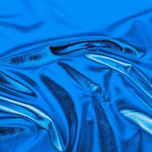 Faschingsstoff - Folienjersey Lamé Uni Kobalt Faschingsstoff - Folienjersey Lamé Uni Kobalt