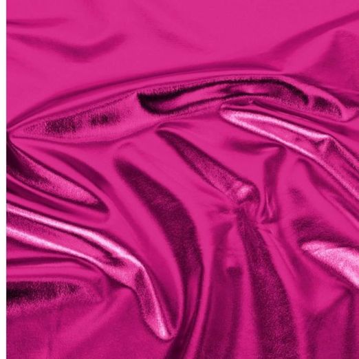 Faschingsstoff - Folienjersey Lamé Uni Pink