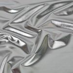 Faschingsstoff - Folienjersey Lamé Uni Silber Faschingsstoff - Folienjersey Lamé Uni Silber