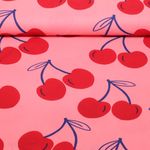 Coton enduit - Cerises Rose
