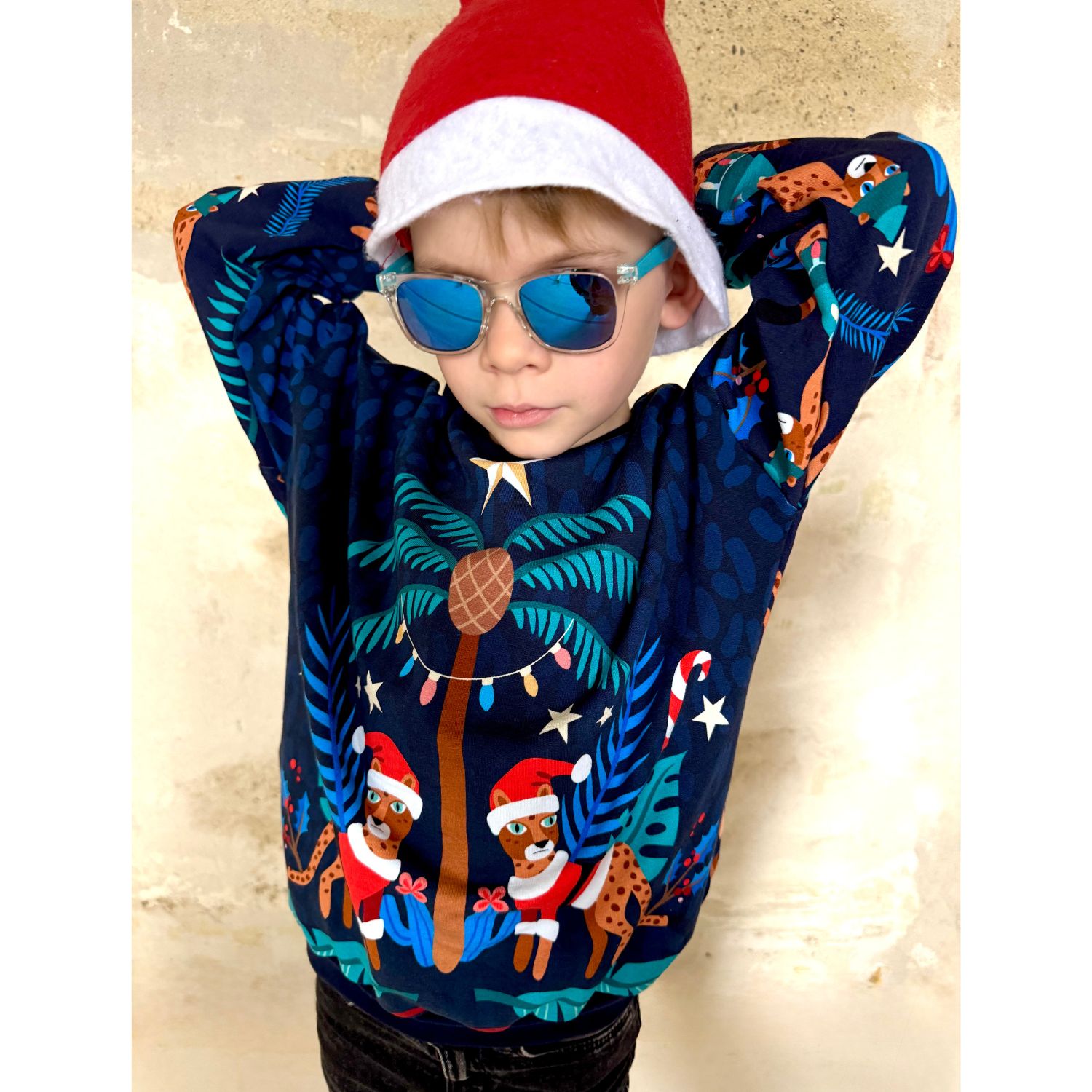 Bio Sommersweat Panel - HHL Wild XMAS 2025 Leo Navy-4 Bio Sommersweat Panel - HHL Wild XMAS 2025 Leo Navy-4