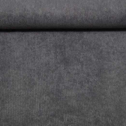 Babycord Mike - Stretch Uni 3mm Dunkelgrau