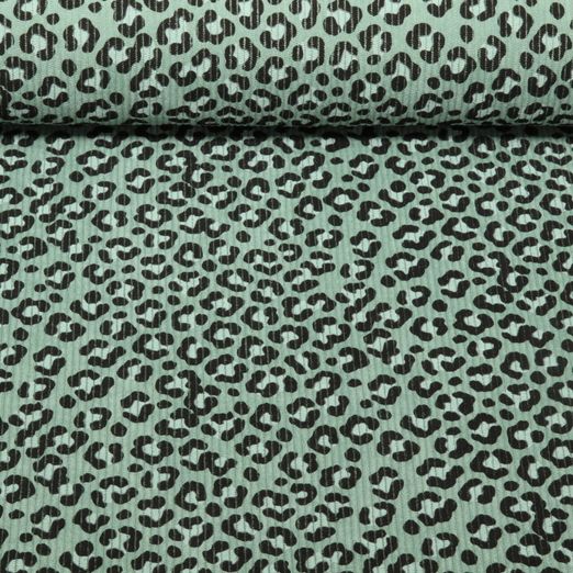 Babycord - Stretch Leomuster Altgrün