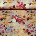 Bambusjersey - Digitaldruck Herbstblätter Gelb