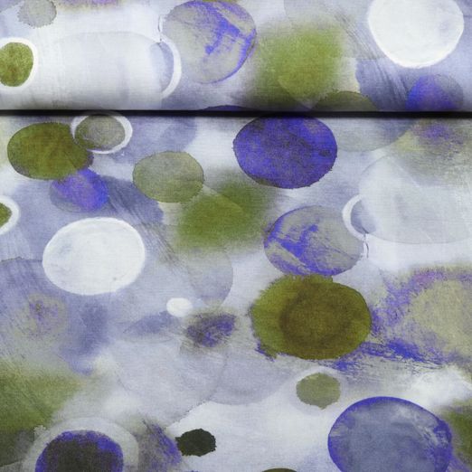 Bambusjersey - Digitaldruck Kreise Lila