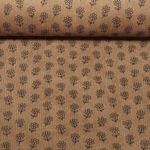 Babycord - Stretch Blumen Braun