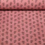 Babycord - Stretch Blumen Altrosa