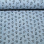 Babycord - Stretch Blumen Hellblau