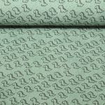 Babycord - Stretch Kleine Dinos Altgrün