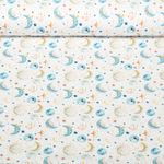 Jersey - Digitaldruck Himmelskörper Weiß