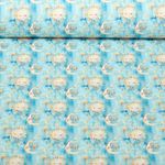 Jersey - Digitaldruck Himmelskörper Türkis