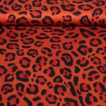Viskose-Popeline - Digitaldruck Leo Rot