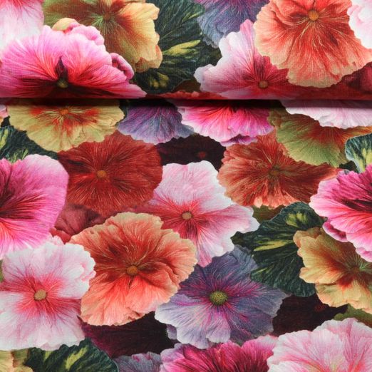 Sweat - French Terry Digitaldruck Blüten Multicolor Angeraut