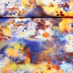 Jersey - Impression numérique Fleurs Aquarelle Bleu