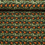 Sommersweat - French Terry Digitaldruck Blumenranken Grün