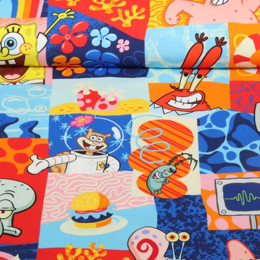 Jersey - Digitaldruck Spongebob & Co. Multicolor