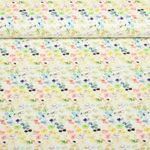 Baumwoll-Popeline - Kleine Blüten Weiß Grün
