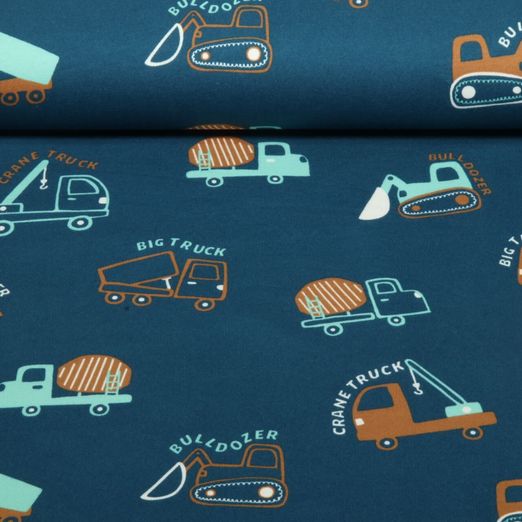 Softsweat - Baufahrzeuge Petrol Angeraut