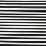 Viskosejersey - Streifen 10 mm Weiß Navy