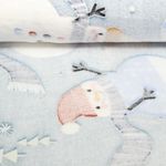 Polaire Wellness - Noël Brille dans la nuit Bonhommes de neige Bleu clair