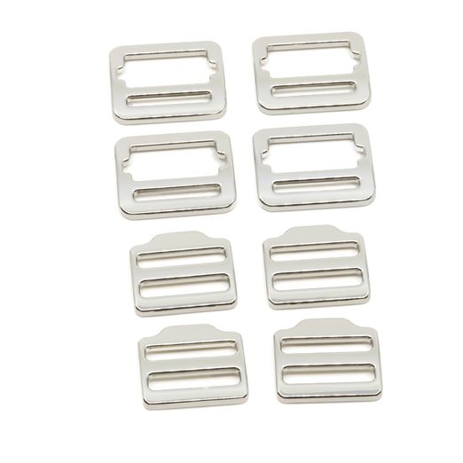 Fermoir coulissant en métal 25 mm - Argenté