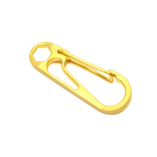 Kordelkarabiner gold