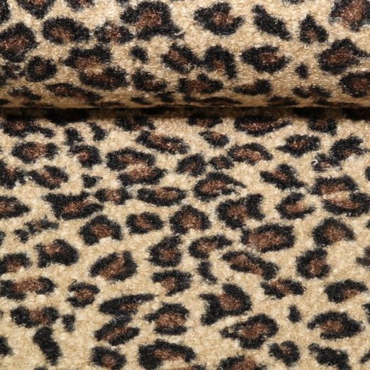 Mantelstoff - Boucle Leomuster Klassisch Hellbraun