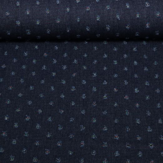 Jeans - Jacquard Destroyed Dunkelblau Extrabreit