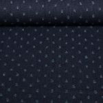 Jeans - Jacquard Destroyed Dunkelblau Extrabreit