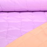 Gesteppter Jackenstoff - Quadrate Lila Aprikot