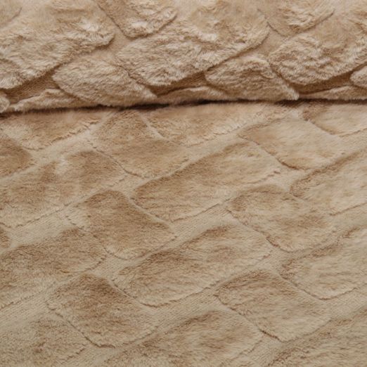 Kunstfell - Abstrakt Uni Hellbraun